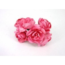 Роза бумажная 3 см, розовая (3 шт.)